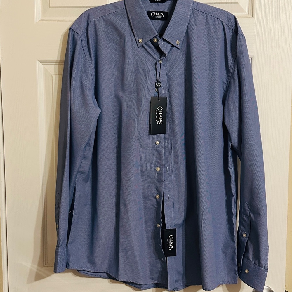 Chaps Men's Classic Navy Dress Shirt
